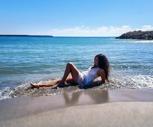 White-dress portrait beside the Black Sea