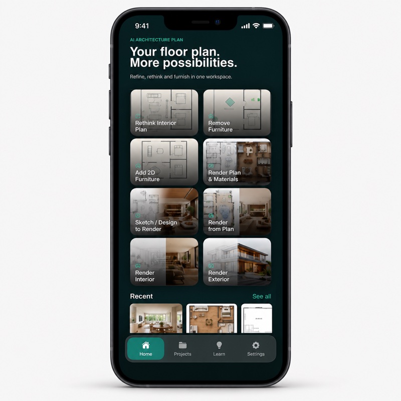 AI Architecture Plan on a single iPhone screen