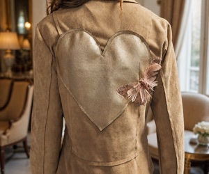 Champagne Winged Heart jacket back