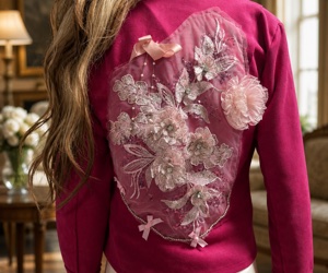 Fuchsia Blossom Rhapsody embroidered back