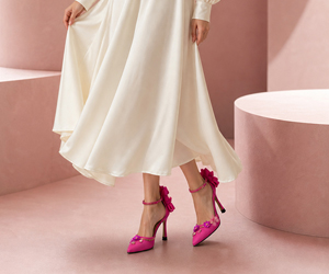 Fuchsia Enchanted Garden Couture Heels - View 3