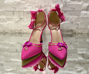 Fuchsia Enchanted Garden Couture Heels - View 5