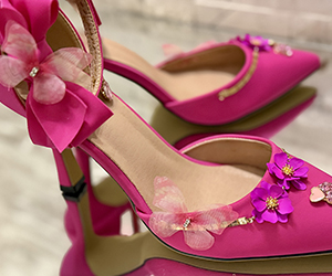 Fuchsia Enchanted Garden Couture Heels - View 9