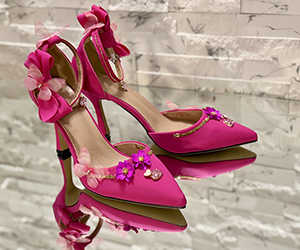 Fuchsia Enchanted Garden Couture Heels - View 11