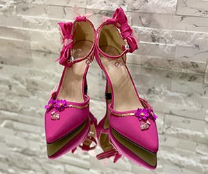 Fuchsia Enchanted Garden Couture Heels - View 12
